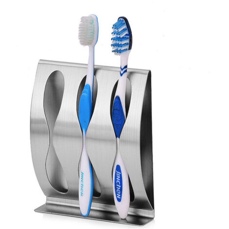 Porte-Brosse à Dents Auto-AdhéSif, Mural en Acier Inoxydable Pour Salle De Bain Porte-Brosse à Dents Montage Mural PâTe de Support Durable Pour Cuisine, Sans PerçAge (3 Trous) (1/5)