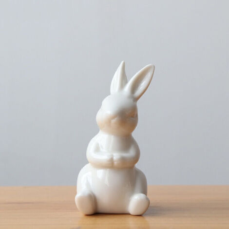 De Pâques Mini Lapin Figurines pour Enfants De Pâques Ornements en Céramique Belle Lapins Animaux Caractères Jouets Portique pour Le Printemps De Pâques Cadeau (1/4)