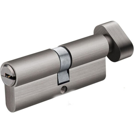 Cylindre de verrouillage de bouton, cylindre de verrouillage de porte en cuivre complet avec bouton, porte d'entrée, serrure de sécurité, serrure de porte d'entrée, serrure de porte de j (1/5)