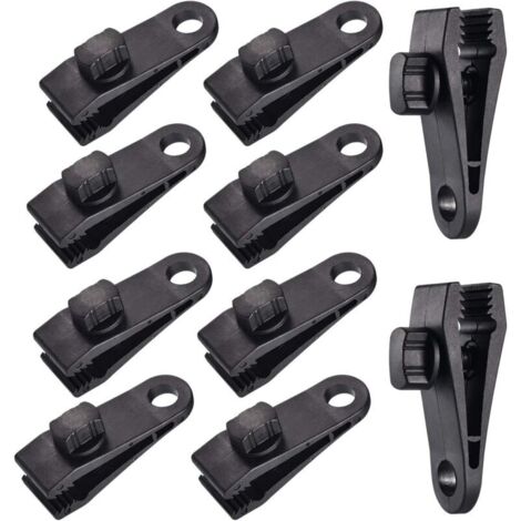 10 Sets Clip de Bâche Tente Pince Bâche Auvents Clip, Pince à Bâche, Pince pour Tente, pour Tente Voiture, Bâche, Auvents, Camping (1/5)
