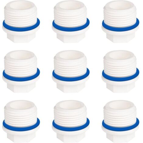 Bouchon Plomberie Male 9 Pièces Bouchon D'Obturation Male Bouchon D'Étanchéité Pour Tuyau Bouchon Robinet Hexagonal Bouchon Hexagonal En Plastique Bouchon Male Plomberie (1/5)