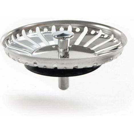 Bouchon Evier Cuisine Filtre Evier Cuisine en Acier Inoxydable Filtre de Lavabo,Bouchon d'évier Universel (84mm) (1/5)