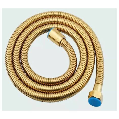 Flexible de douche fort débit en acier inoxydable Tuyau De Douche Doré , Flexible, Antirouille, Durable, Résistant Aux Hautes Températures, Facile à Installer Convient Aux Douches De La Salle De Bain (1/5)