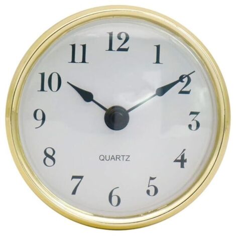 Horloge à Quartz Vintage 80mm, tête d'horloge murale ronde, mouvement de bricolage, tête d'horloge incrustée de chiffres romains/arabes pour chambre à coucher, école (1/5)