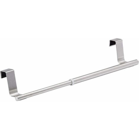 Porte-serviettes à suspendre télescopique extensible Acier inoxydable Argent mat (1/5)