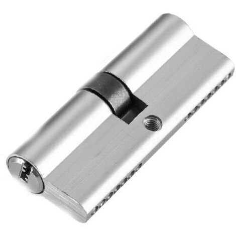 Coquille en aluminium [cuillère en cuivre à noyau de zinc à 2 têtes insérer la cuillère] petit 70 double ouverture en laiton argenté (6,7  2,8 cm), plus broches dures, trou de serrure an (1/4)