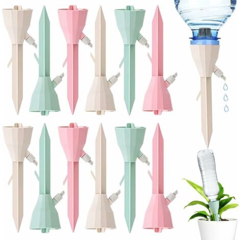 12 Pcs Arrosage Goutte à Goutte,Goutte à Goutte Bouteille Automatique Plantes Irrigation Réglable Irrigation de Plante Pointes d'Arrosage des Plantes avec Vannes pour Plantes Jardin Maison (1/5)
