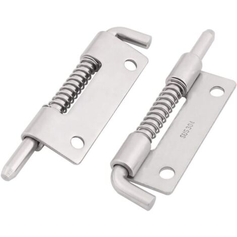 2PCS Loquet A Ressort Targette A Ressort Verrou de Porte Serrure Pour Meuble Portail Garage acier inox 304 barillet (1/3)