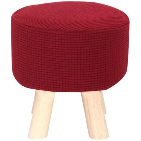 2 housses de repose-pieds rondes, housse de repose-pieds élastique, housse de protection amovible et lavable, repose-pieds, housse de repos de salon en spandex (diamètre applicable : 28- (1/3)