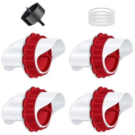 Mangeoires à poulet-mangeoires automatiques à poulet 4 pièces, Kit de gravité pour mangeoire à volaille bricolage pour seaux, seaux et bacs (1/5)