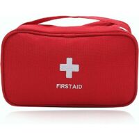 Trousse de Secours Vide Mini Trousse de Premier Secours Trousse a Pharmacie Voyage Imperméable Portable pour Voiture Voyage Bureau Sport Maison Randonnée (Rouge)
