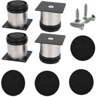 6cm Pieds de meuble réglables Pieds de meuble Pieds de meuble en métal 4pcs