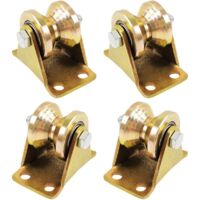 VURAHOME - Poulie Simple pour de Levage Mouflage - Rail Roulette Portail Coulissan - Roue Gorge Forme en V de 55mm - Poulies Cable pour Treuil Roue Gorge - Pour cordes cordes en acier etc (4 Pcs)