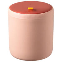 VURAHOME - Mini Poubelle Poubelles De Bureau Panier À Ordures Maison Table En Plastique Poubelle Fournitures De Bureau Poubelles Divers Baril Boîte Rose