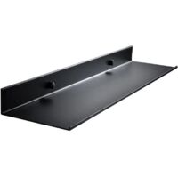 VURAHOME - Tablette de Douche Noire Etagere Douche Étagère de Douche Étagère Murale Flottante Organiseur Douche Rangement Tablette de Douche pour Salle de Bain et Cuisine
