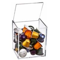 VURAHOME - Porte-capsules en méthacrylate pour capsules nespresso ou dolcéguste Capacité pour 13 capsules Dolce Gusto ou 40 capsules Nespresso