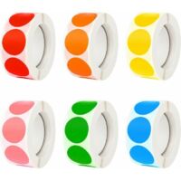 VURAHOME - 3000Pcs Gomettes Gommette Autocollante Ronde Autocollantes étiquette Ronde Autocollant de couleur étiquettes Rondes Autocollantes Pour Fournitures de Bureau à Domicile