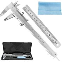 VURAHOME - Coulisse,Digital Outil,Pied à Coulisse,Mesure de Diamètre,Professionnel Numérique,Vernier numérique,Vernier acier,Vernier,Outil Vernier,150mm Mesure,Micromètre,Pied à coulisse numérique (A)