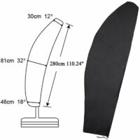 VURAHOME - Housse de Protection pour Parasol Déporté Couverture pour Parasol de Jardin en 420D Oxford Couverture Parapluie housse de parasol Imperméable Anti-Poussière/UV/Intempéries 504070cm Grande