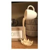 VURAHOME - Haut de gamme transfrontalier Amazon lévitation tasse à café debout tasse résine 3D stéréo bureau décoration craftsat (tasse à café-crème)-1 pièces