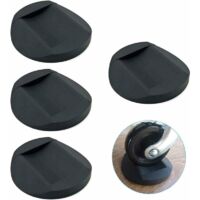 VURAHOME - Meubles Castor Cups 4 PCS, Pieds en Caoutchouc Pads Anti Dérapant Meubles Coasters, Chair Leg Floor Protectors Floor Bed Sofa Wheel Anti-Slip Pad Noir 7.5cm,Versailles