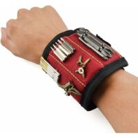 VURAHOME - Bracelet magnétique, 10 aimants puissants puissants Bracelet magnétique pour tenir des vis, des clous, des embouts, des attaches, des rondelles, des boulons, des ciseaux, de petits outils e