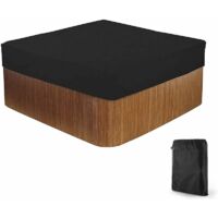 Cubierta solar cuadrada para piscina, cubierta impermeable para spa hecha de tejido de poliéster 210D, cubierta protectora resistente a los rayos UV para jacuzzi de jardín, 218x218x30cm