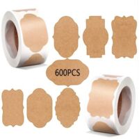 Étiquette autocollante, étiquette d'étanchéité en papier kraft rétro faite à la main