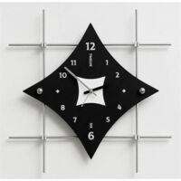 Bedroom Modern Table Clock, 16" Creative Geometry Acrylic Stereo Wall Clock, Placed/Wall Mounted, for Living Room/Desk Table Decor/Art Gift/Wall Decor(Black)