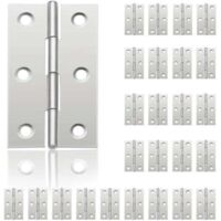 24 Pièces Charnières Inoxydables pour Portes Placard DIY Meubles Armoire Boîte à Bijoux