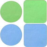 Quatre tapis antidérapants pour verres, un ouvre-gobelet multifonctionnel en caoutchouc, des dessous de verre isolants pour la cuisine (bleu clair, vert)