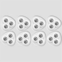Set di 8 mini rotelle universali autoadesive per piccoli elettrodomestici, compatibili con macchine da caffè, friggitrici ad aria, piccoli mobili e contenitori.