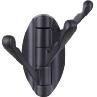 Gancio per asciugamani pieghevole nero opaco, gancio girevole in metallo per accappatoio, porta asciugamani da bagno, attaccapanni per camper, montaggio a parete