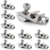 10 clips de mise à la terre photovoltaïques en aluminium, clips de fixation pour panneaux solaires, rondelles de mise à la terre pour panneaux solaires, kits de support photovoltaïques, bornes de mise