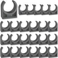 30 pièces Colliers de tuyau, colliers de serrage, Support en U pour tuyau, pour la fixation de tuyaux en acier inoxydable, tuyaux en plastique caoutchouc