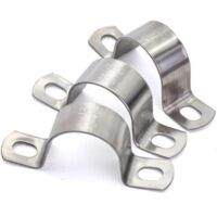U-Collier de Serrage Tuyau Robustes Ø25 mm, Collier de Fixation Inox - Tuyau Pour Fixation/Attache Tube - 10 Pcs