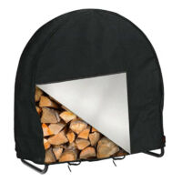 Couverture de support de bois de chauffage, couverture de meubles de terrasse de jardin extérie Couverture de bois de chauffage imperméable et antipoussière,24inch