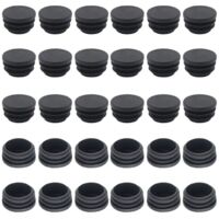 Embout de Chaise 25mm 50 Pièces Bouchon pour Tube Rond Embout pour Tube Embout Tube Rond Bouchons de Tubes Rond Embout Entrant Rond Bouchon pour Pied de Chaisse Capuchon pour Poteau