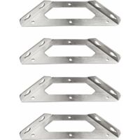 Equerre Etagere Murale Equerre Etagere Murale Equerre Metal de étagère Robuste Equerre Charge Lourde Inox Equerre Metal Etagere Triangle pour étagère Bureau de Cuisine Support D'étagère, 4 Pièces