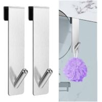Cimown Crochets De Douche Sans PerçAge - Shower Door Hook - Crochet Douche Inox - Shower Hook,Door hook for frameless glass bathroom shower door (17.8cm)