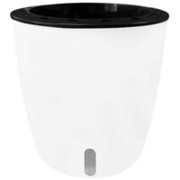 Pot de Fleurs à Arrosage Automatique - Auto-Arrosant - avec Indicateur de Niveau d'eau - pour Toutes Les Plantes D'intérieur ( Blanc/Noir)