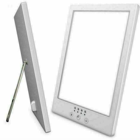 12000 Lux Light Therapy Lamp, UV-Free LED with Adjustable Brightness and Color Temperature, Timer, Touch Control, Memory Function, Compact Size for Home or Office