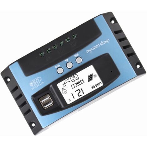 MPPT 100A Solar Charge Controller Dual USB LCD Display 12V 24V
