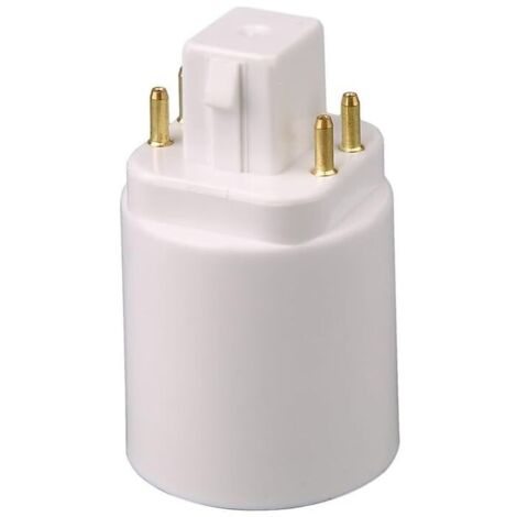 GX24Q LED lamp adapter to E27 4-pin socket（2pcs）