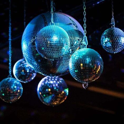 pieces silver disco ball mirror disco ball, disco ball for 70s disco ...