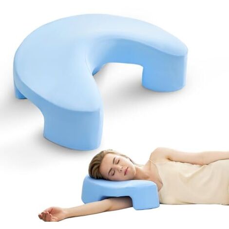 Ergonomic side sleeper pillow with armhole – Orthopedic memory foam neck support pillow for neck and shoulders – Pillow for side, back, and stomach sleepers – Washable cover