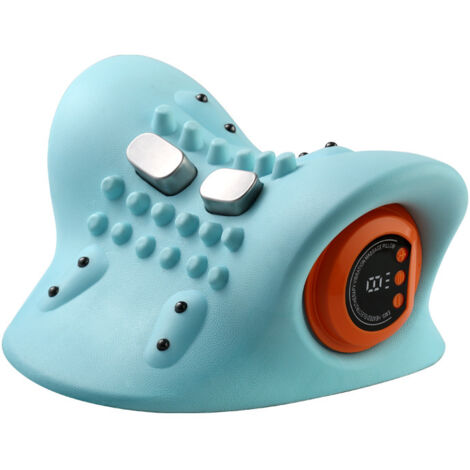 Electric Neck Massager with Heat, New Wireless Massager, Shiatsu Massager, Cervical Neck and Back Massager with 3 Modes, 6 Adjustable Frequencies, Blue