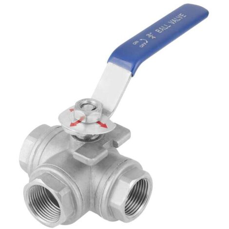 [NEVER USED] Stainless steel ball valve, three-way ball valve made of SUS304 stainless steel (DN20 3/4") (1/4)