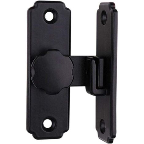 [NEVER USED] Barn Door Latch for Bedroom, Black, Durable, 90-180 Degree, Stainless Steel (1 (90 Degree Short Type)) (1/4)
