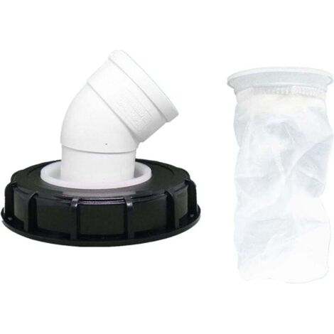 [NEVER USED] 45°IBC lid filter, 163 mm nylon rainwater filter, washable with lid for IBC rainwater tank DN 150 (1/4)